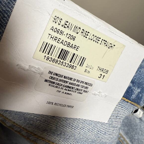AGOLDE 90's Jean Mid Rise Loose Fit NWT Sz. 31 - Picture 11 of 12